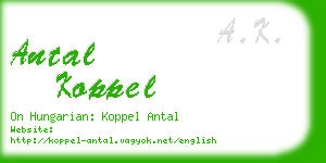 antal koppel business card